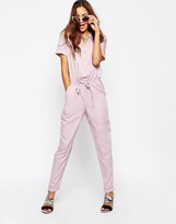 Thumbnail for your product : ASOS Pretty Utility Jumpsuit