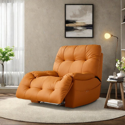 Ebern Designs Comfortable adjustable recliner in solid wood