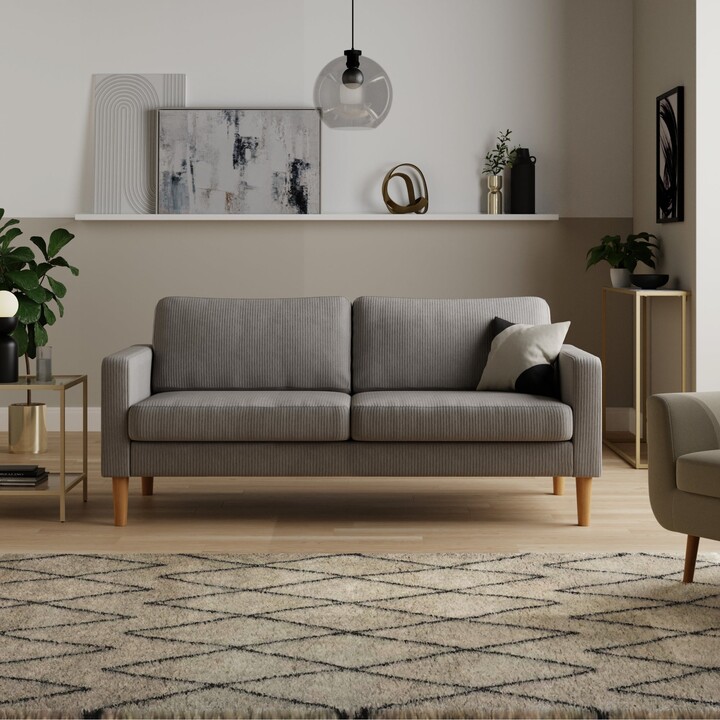 Dunelm Jacob Cord 3 Seater Sofa Grey ShopStyle
