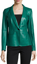 Thumbnail for your product : Lafayette 148 New York Lambskin Weightless One-Button Jacket, Amazon Spring