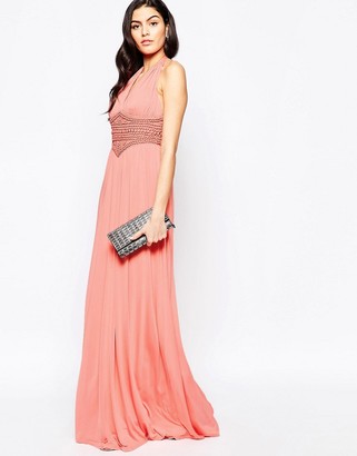 Forever Unique Caris Maxi dress with Beaded Waistband