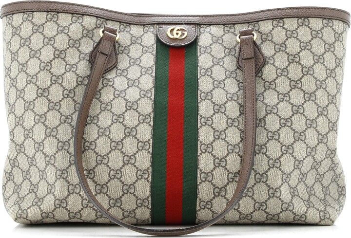 GUCCI Ophidia Shopping Tote GG Coated Canvas Medium