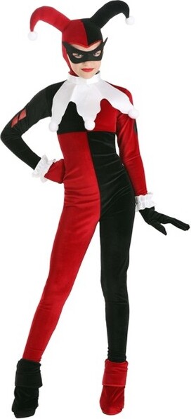 HalloweenCostumes.comSmallGirlDeluxeHarleyQuinnCostumeforKids,Black/Red