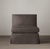 Thumbnail for your product : Restoration Hardware Belgian Petite Roll Arm Slipcovered Armless Chair