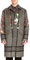 Thumbnail for your product : Givenchy Heavy Metal Printed Wool Overcoat