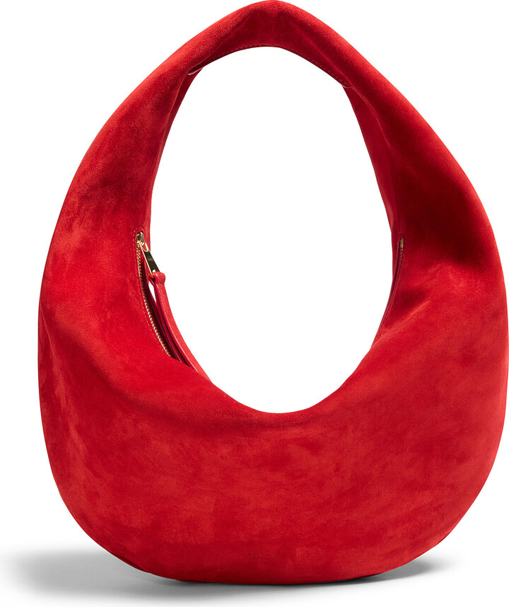 KHAITE Olivia Medium Suede Hobo Bag