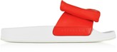 Thumbnail for your product : Clergerie Wendy Blood Orange Leather Slide Sandals w/White Sole