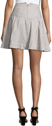 Nanette Lepore Seaspray Striped Corset Skirt, Cream/Indigo