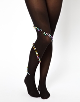 Thumbnail for your product : ASOS Elnaz Niknani Exclusive to Encrusted Jewel Tights