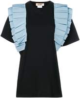 Thumbnail for your product : Gina contrast ruched detail T-shirt