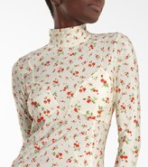 Thumbnail for your product : Paco Rabanne Floral stretch-crepe midi dress
