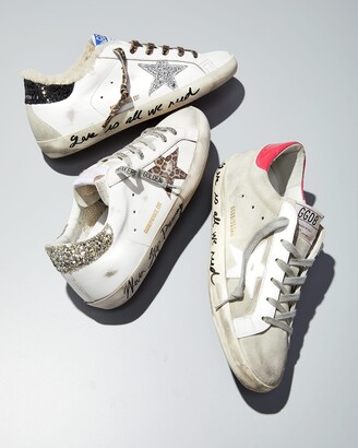 Golden Goose Superstar Leopard-Print Lace Shearling Sneakers - ShopStyle
