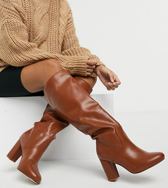 wide fit heeled boots uk