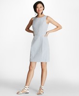 Thumbnail for your product : Brooks Brothers Striped Stretch Cotton Seersucker Sheath Dress