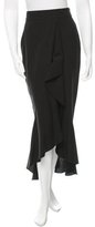 Thumbnail for your product : Rachel Zoe Ruffle-Accented Silk Midi Skirt w/ Tags