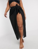 Thumbnail for your product : Simply Be sarong skirt in black