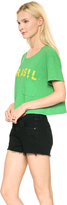 Thumbnail for your product : TEXTILE Elizabeth and James Cropped Brasil Tee
