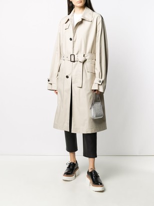 Stella McCartney Loose-Fit Check-Detail Trench