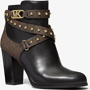 Michael Kors Kincaid Studded Logo Trim Ankle Boot - ShopStyle
