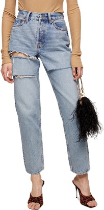 Topshop Sofia Ripped High Waist Dad Jeans - ShopStyle