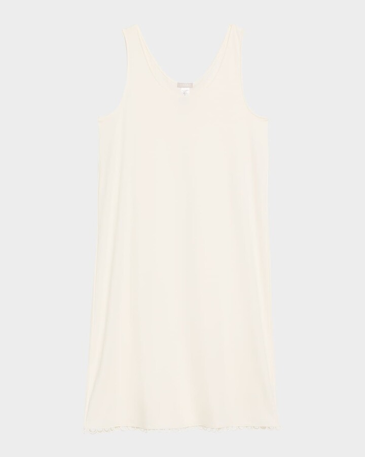 Anouk Embroidery-Trim Cotton Tank Nightgown