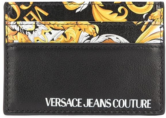 Versace Jeans Couture Leather Range Baroque Wallet in Black for Men Mens Accessories Wallets and cardholders 