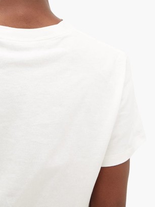 Hillier Bartley Monogram-embroidered Cotton T-shirt - White