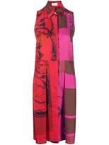 Thumbnail for your product : Ferragamo Graphic-Print Sleeveless Shirt Dress