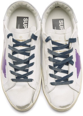 Golden Goose White 'Love Without Limits' Superstar Sneakers