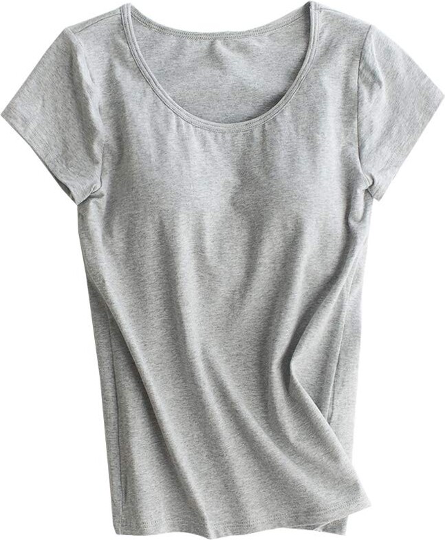 Bra Padded Basic T-shirt Women Modal Long Sleeve O Neck Solid Tee
