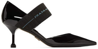 Prada Black Patent DOrsay Heels