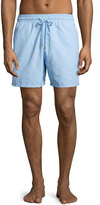 Thumbnail for your product : Vilebrequin Moorea Coral & Fish Water-Reactive Swim Trunks, Sky Blue