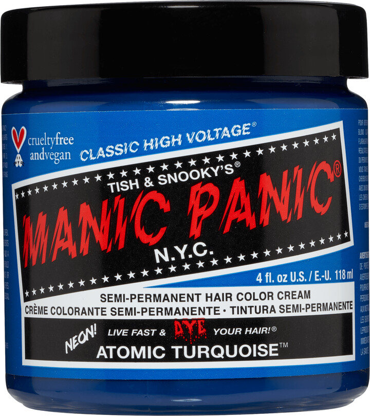 Manic Panic Atomic Turquoise Semi Permanent Cream Hair Color 4 oz