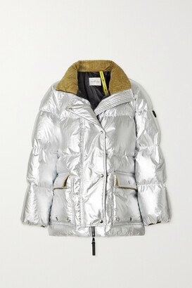 MONCLER GENIUS + 2 Moncler 1952 Paquita Corduroy-trimmed Quilted Metallic Coated-cotton Down Jacket - Silver