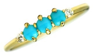 Ila Felicia 14K Yellow Gold, Diamond & Turquoise Ring