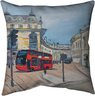 Begin Edition International Inc. Piccadilly Circus Livingroom Red Poly Twill Throw | Home Decor