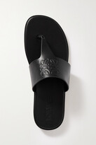 Thumbnail for your product : Loewe Paula's Ibiza Logo-debossed Leather Sandals - Black