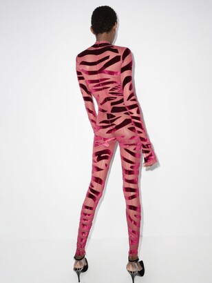 LaQuan Smith Tiger Print Catsuit