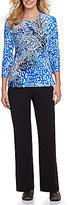 Thumbnail for your product : Allison Daley Petite Animal-Print Top