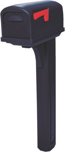 Gibraltar Mailboxes GibraltarClassicBlackMailbox&Post