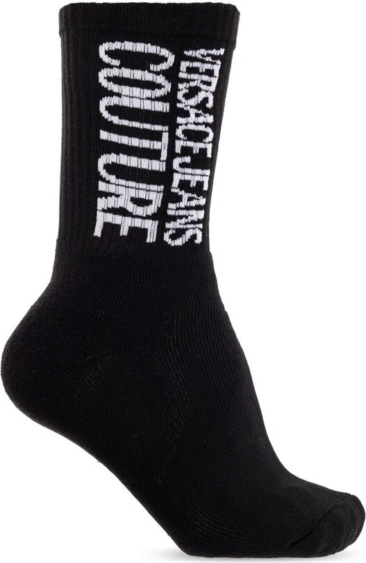Versace Jeans Couture Logo Intarsia-Knit Socks