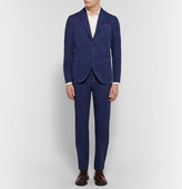 Thumbnail for your product : Boglioli Blue Slim-Fit Cotton and Linen-Blend Suit Trousers