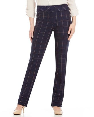 Investments the PARK AVE fit Pull-On Straight Leg Windowpane Pants