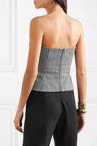 Thumbnail for your product : Versace Houndstooth Cotton-blend Bustier Top - Black