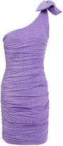 Thumbnail for your product : Redemption One-shoulder Ruched Metallic Jersey Mini Dress