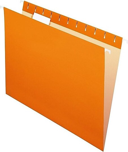 Pendaflex® Reinforced Hanging File Folder, Expansion, Legal Size, Orange, 25/Box (PFX 4153 15 ORA)