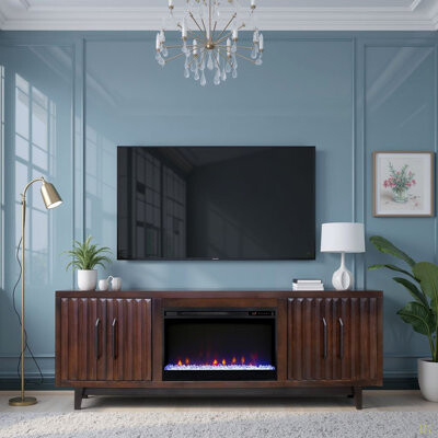 Orren Ellis Radiance 75 Inch Fireplace TV Stand, For Tvs Up To 85 Inches