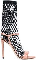 Thumbnail for your product : Marco De Vincenzo crystal fishnet sandals