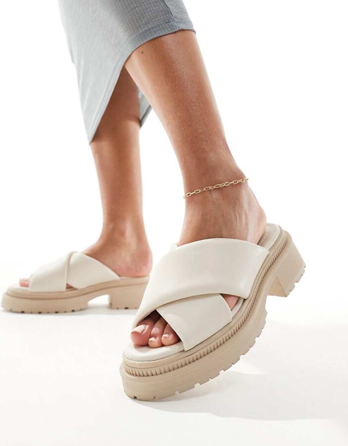 Boohoo White Chunky Sandals Wide Fit Chunky White Sandal ShopStyle UK