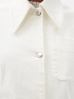 Thumbnail for your product : Christopher Kane Patch-pocket Organic-cotton Twill Jacket - White